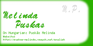 melinda puskas business card